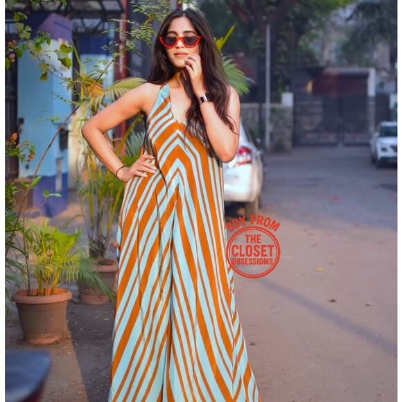 MANGO Striped Satin Crossover Maxi Dress NWT 🧡 - Picture 9 of 16